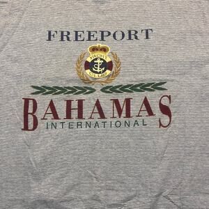 Vintage Men’s Large Kingstree Classic Freeport‎ Bahamas Yacht Club Strip T-Shirt